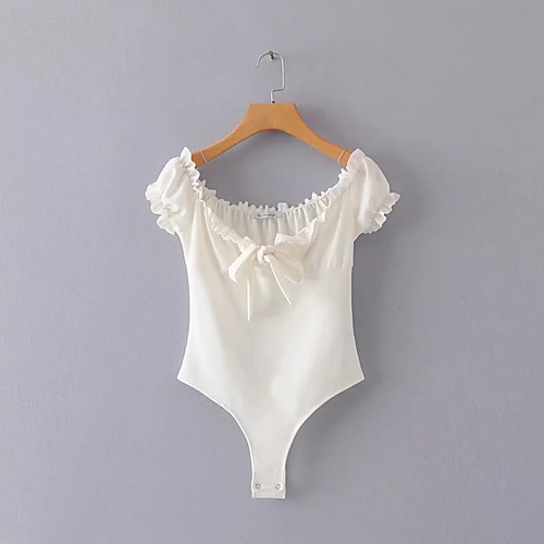 

Жен. Bodysuit С открытыми плечами Однотонный