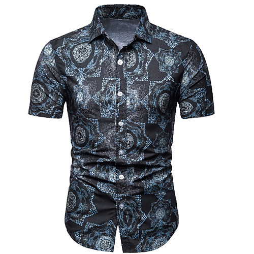 

Муж. Рубашка Геометрический принт Черный L