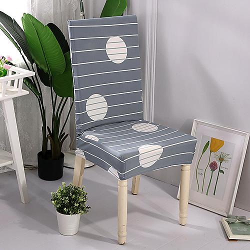 

Grey Stripes Print Very Soft Chair Cover Stretch Removable Washable Dining Room Chair Protector Slipcovers Home Decor Dining Room Seat Cover