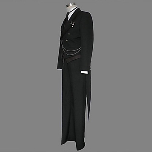 фото Вдохновлен тёмный дворецкий sebastian michaelis аниме косплэй костюмы японский косплей костюмы однотонный длинный рукав жилетка / рубашка / брюки назначение муж. / жен. / перчатки / смокинг Lightinthebox
