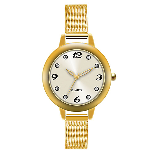 

Women's Quartz Watches Casual Fashion Gold Alloy Chinese Quartz Blushing Pink Light Green Rose Red Casual Watch 30 m 1 pc Analog One Year Battery Life