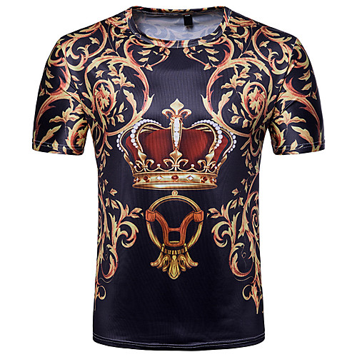 

Men's Daily Basic T-shirt - Color Block / 3D Black
