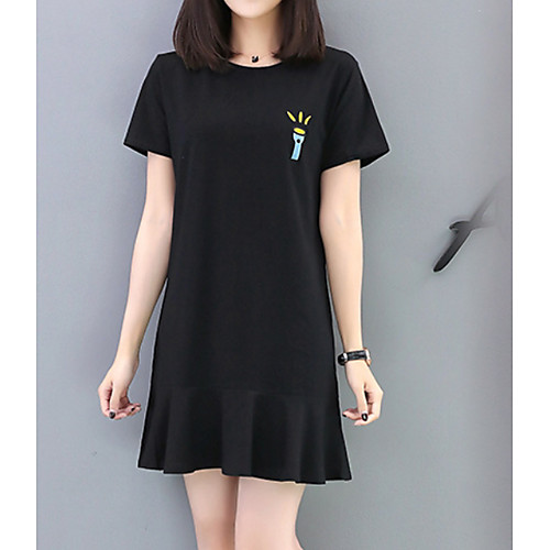 

Жен. Классический А-силуэт Оболочка Платье - Буквы Выше колена