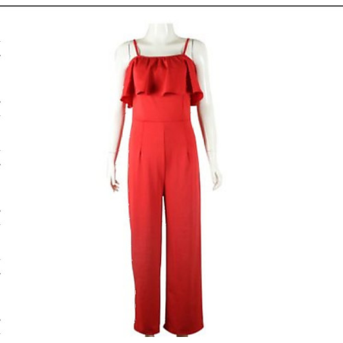 

Жен. Белый Черный Красный Комбинезоны, Однотонный M L XL