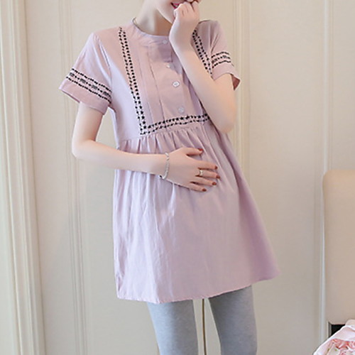 

Жен. Классический А-силуэт Оболочка Платье - Однотонный Выше колена