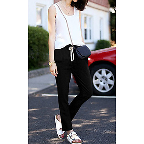 

Жен. Классический Гарем Брюки - Однотонный Синий