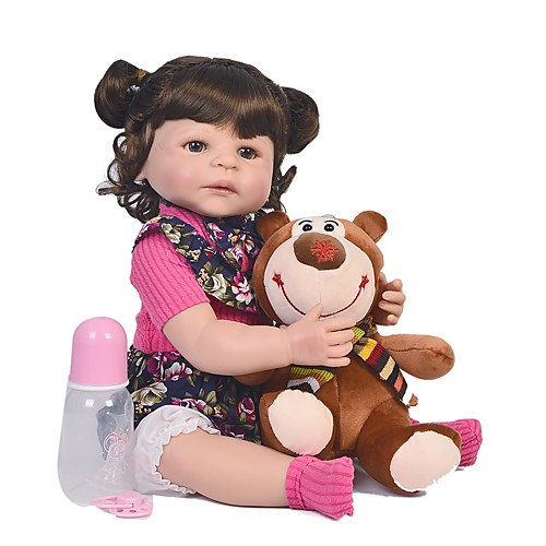 

FeelWind Куклы реборн Мальчики Девочки 22 дюймовый Полный силикон для тела Силикон - Дети / подростки обожаемый Милый Детские Универсальные Игрушки Подарок
