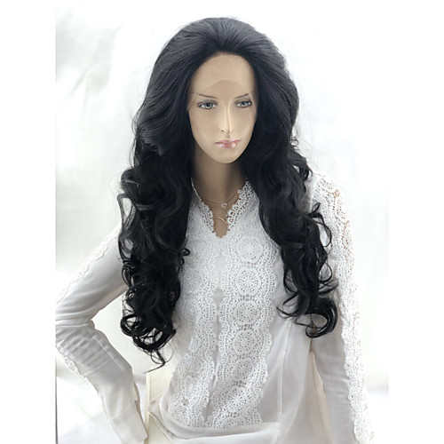 

Wig Accessories Волнистый / Волнистые Стиль Ассиметричная стрижка Машинное плетение / Лента спереди Парик Черный Черный Искусственные волосы 24 дюймовый Жен. Для вечеринок / синтетический / Sexy Lady