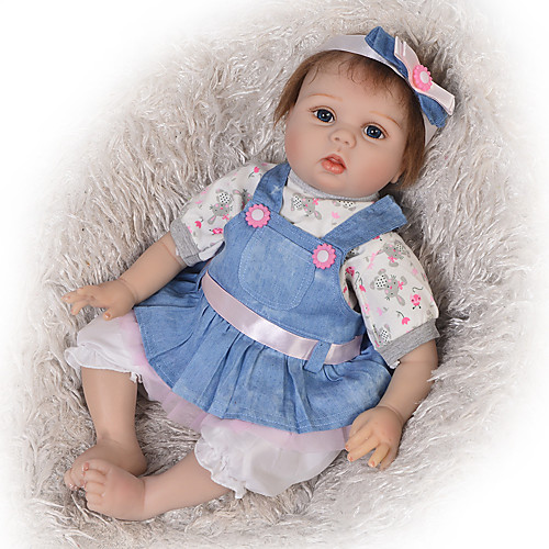 

Reborn Doll Baby Boy Baby Girl 22 inch Full Body Silicone Silicone - Kids / Teen Adorable Lovely Kid's Unisex Toy Gift