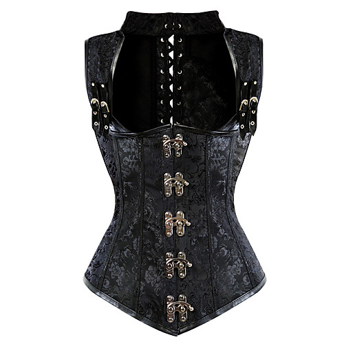 

Women's Plus Size Hook & Eye Underbust Corset - Solid Colored / Sexy, Stylish Black S M L