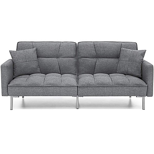 

современный серый лен раскладной футон диван-кровать диван