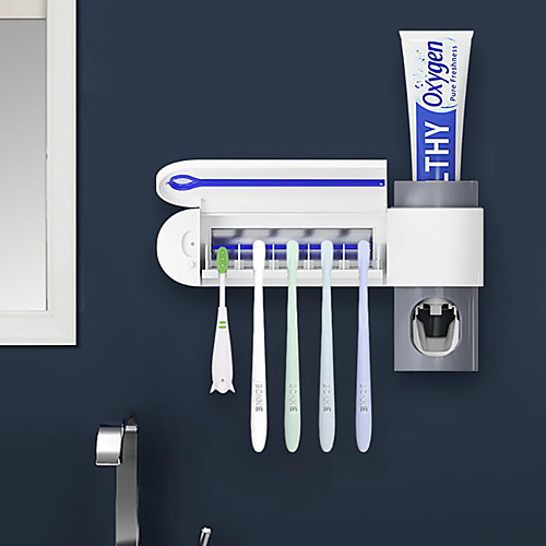 

2 в 1 ультрафиолетовый свет зубная щетка стерилизатор держатель зубной щетки автоматическая зубная паста соковыжималки диспенсер домашний набор для ванной комнаты