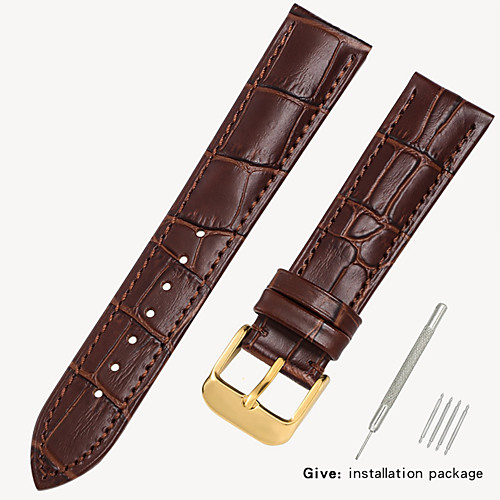

Кожаный ремешок мужские кожаные часы с аксессуарами для браслетов. Заменитель дам Dw Pangang Longines Cassi Europe и США King 14/16/18 / 19mm