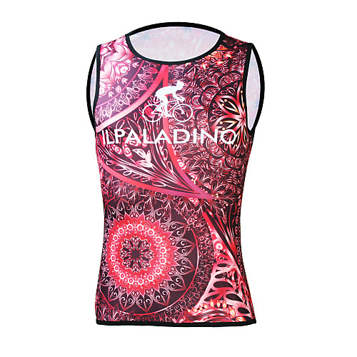 

ILPALADINO Men's Sleeveless Cycling Jersey Burgundy Floral Botanical Bike Jersey Top Road Bike Cycling UV Resistant Moisture Wicking Quick Dry Sports Elastane Terylene Clothing Apparel