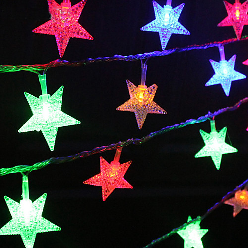 

1 компл. 10 светодиодов звезды гирлянды для рождественской елки спальня украшения батарейного отсека огни