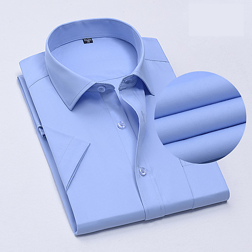 

Men's Cotton Slim Shirt - Striped Ruffle Blue