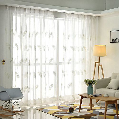 

Современный Прозрачный 1 панель Прозрачный Спальня Curtains / Вышивка
