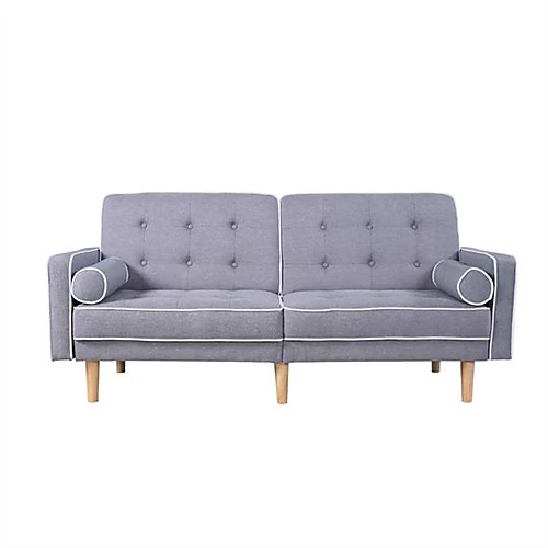 

светло-серый льняной диван-кровать современная классика середины века