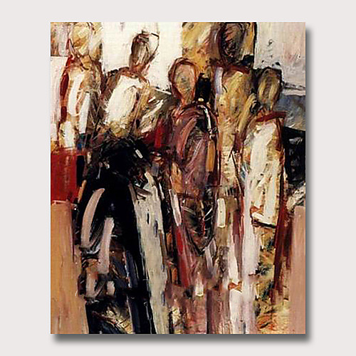

Oil Painting Hand Painted - Abstract People Vintage Modern Rolled Canvas