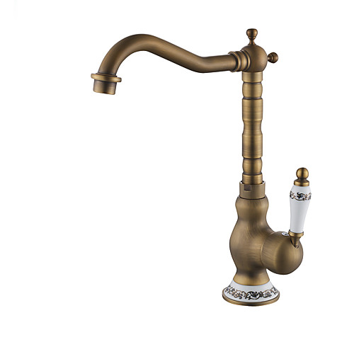 

Ванная раковина кран - Вращающийся Античная медь Свободно стоящий Одной ручкой одно отверстиеBath Taps