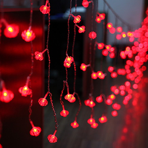 

2 м красный фонарь струнные огни 104 светодиода фестиваль новый год декоративные 220-240 v 1 комплект