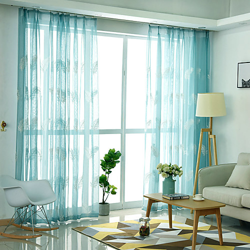 

Современный Прозрачный 1 панель Прозрачный Спальня Curtains / Вышивка
