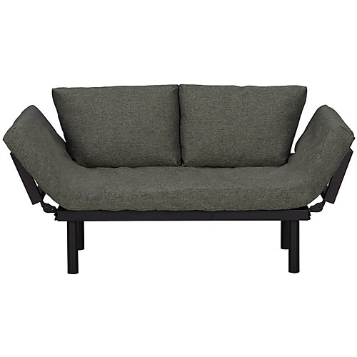 

диван-кровать Futon с серыми льняными подушками