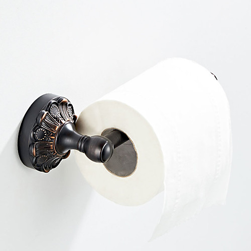 

держатель для туалетной бумаги с черным тиснением в стиле ретро, новый дизайн, кантри / античная латунь 1шт.