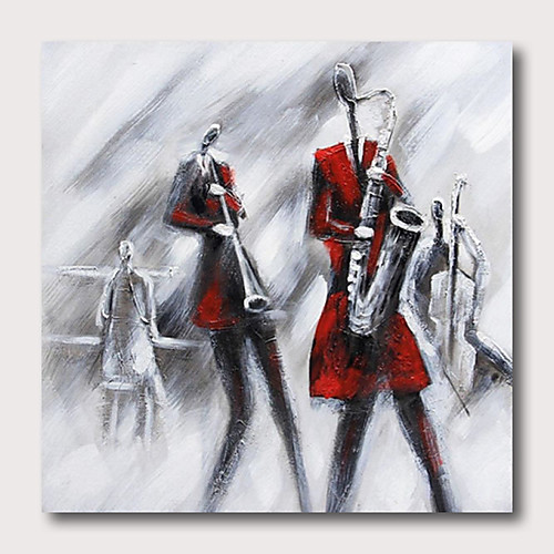 

Oil Painting Hand Painted - Abstract People Comtemporary Modern Stretched Canvas