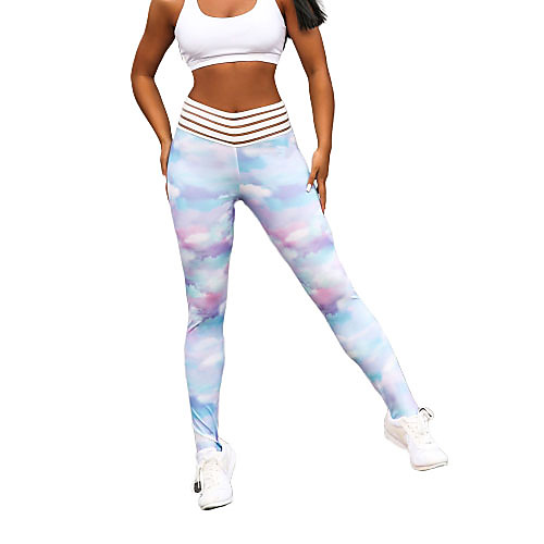

Women's Yoga Pants Fashion Elastane Running Fitness Gym Workout Tights Leggings Bottoms Activewear Moisture Wicking Butt Lift Tummy Control Power Flex High Elasticity Skinny / Tie Dye