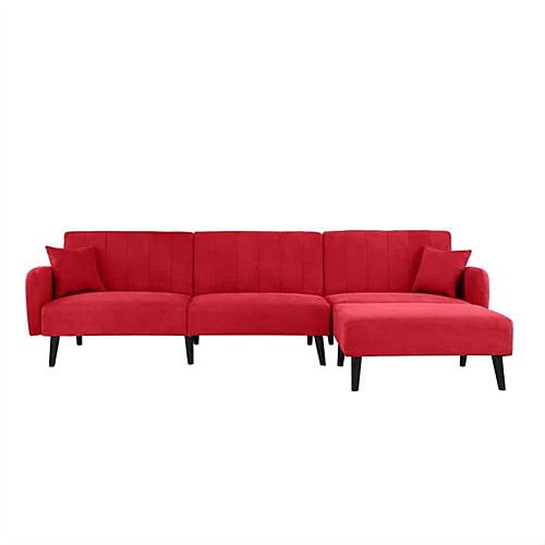 

современный секционный диван из красного льна среднего века
