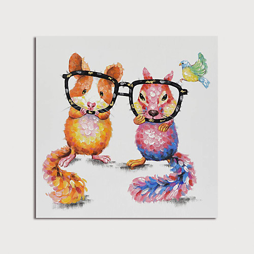 

Hang-роспись маслом Ручная роспись - Животные Modern Включите внутренний каркас