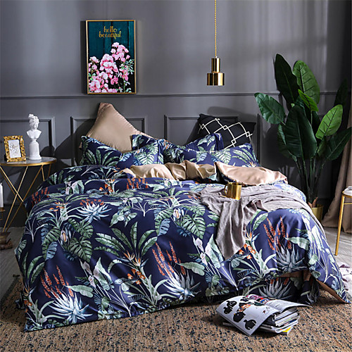 

Пододеяльник наборы Однотонный Полиэстер / Хлопок С принтом 4 предметаBedding Sets