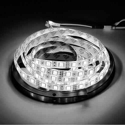 

1pc RGB 300 LED Strip Light 5m 60LEDs/m SMD5050 8mm White Warm White Yellow Red Green Blue LED Strip 12V Linkable / Self-adhesive / TV Background Waterproof Flexible Tape Rope Stripe