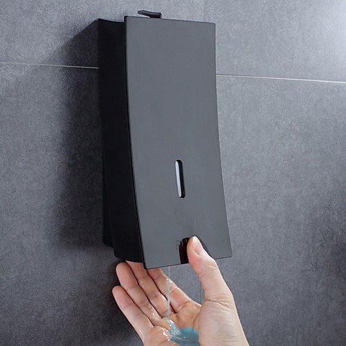 

Soap Dispenser New Design / Cool Matte Black / Constraction ABS 1pc Wall Mounted Push Button Handwash Sanitizer Machine