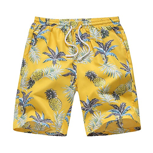 

Men's Exaggerated Shorts Pants - Print Tropical Leaf, Floral Yellow US34 / UK34 / EU42 US36 / UK36 / EU44 US38 / UK38 / EU46