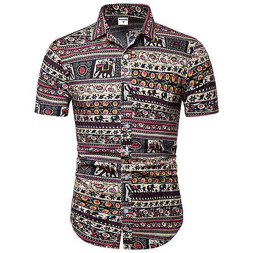 

Men's Daily Basic Shirt - Geometric Brown