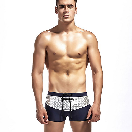 

Men's Black Blue Bottoms Swimwear Swimsuit - Color Block M L XL Black