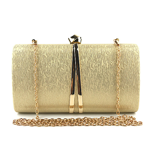 

Women's Chain Polyester / Alloy Evening Bag Solid Color Black / Gold / Silver