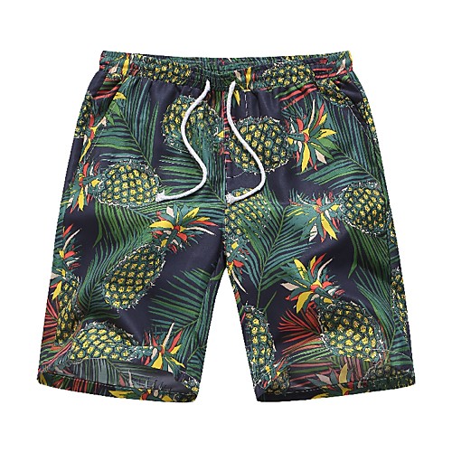 

Men's Exaggerated Shorts Pants - Print / Fruit / Flower Tropical Leaf / Pineapple, Floral Green US34 / UK34 / EU42 US36 / UK36 / EU44 US38 / UK38 / EU46