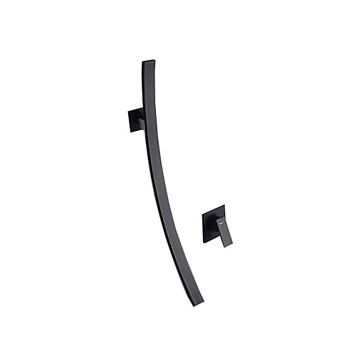 

Designer Collection Bathroom Sink Faucet- Waterfall Black Other Single Handle Two HolesBath Taps