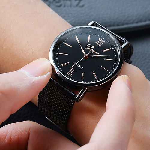 

Men's Dress Watch Quartz Silicone Black / Silver / Gold 30 m Water Resistant / Waterproof Casual Watch Analog Casual Fashion - Black Silver Rose Gold One Year Battery Life