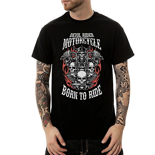 

Муж. Футболка Круглый вырез Буквы Черный L