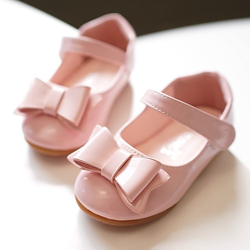 

Girls' Comfort / Flower Girl Shoes Microfiber / PU Flats Toddler(9m-4ys) Bowknot White / Pink Spring / Fall / Party & Evening