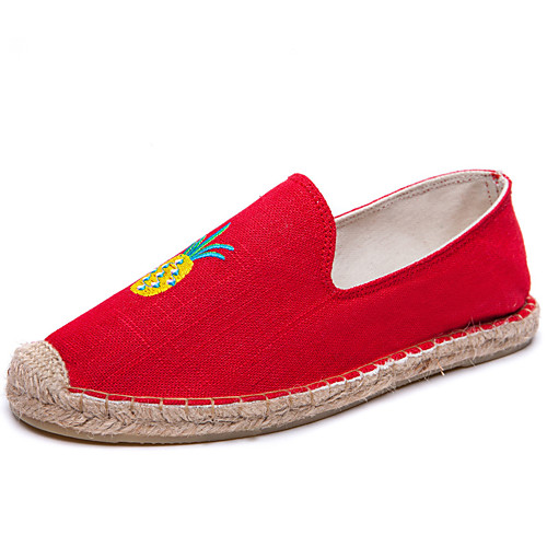 

Жен. Полотно Весна лето На каждый день Мокасины и Свитер На плоской подошве Круглый носок Красный