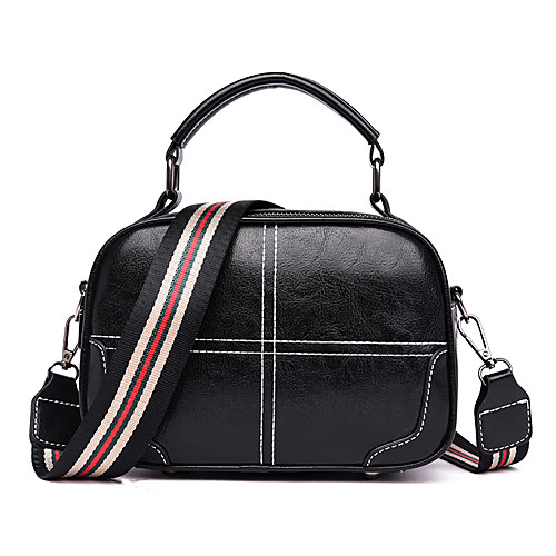 

Жен. Молнии Сумка с верхней ручкой PU Сплошной цвет Черный / Красный / Коричневый / Наступила зима