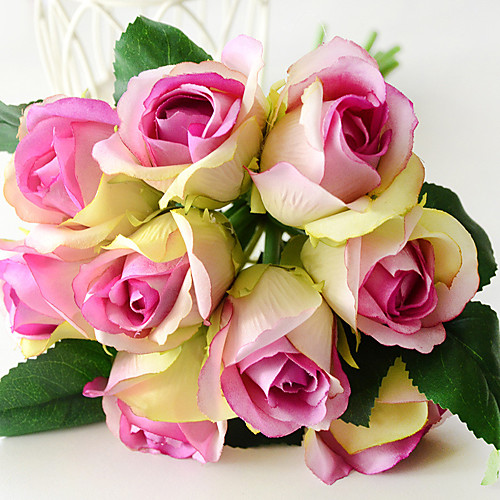 

Искусственные Цветы 9 Филиал Классический европейский Свадебные цветы Розы Вечные цветы Букеты на стол
