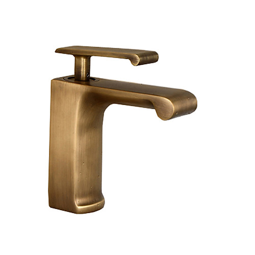 

Bathroom Sink Faucet - Widespread Brushed / Antique Copper / Black Other Single Handle One HoleBath Taps