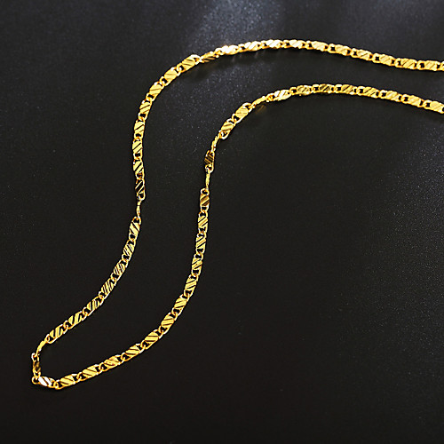 

Муж. Ожерелья-цепочки Цепи Классический Классика Мода Медь Позолота Золотой 56,65 cm Ожерелье Бижутерия 1шт Назначение Повседневные Офис