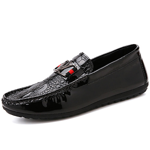 

Муж. Мокасины Полиуретан Лето На каждый день Мокасины и Свитер Дышащий Черный / Черный / Красный